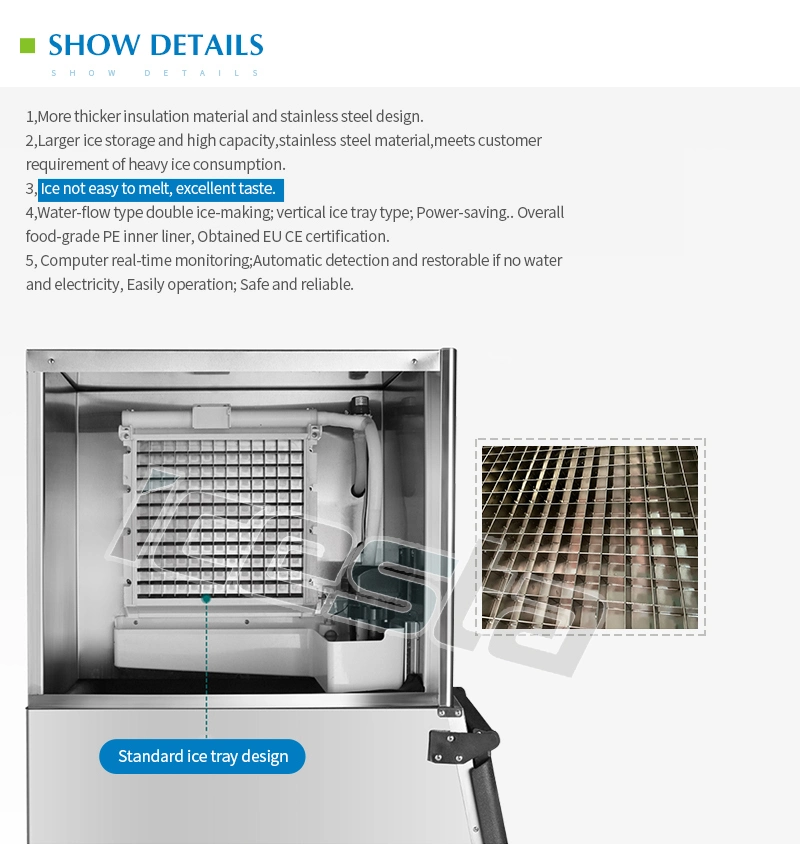 Customized Icesta High Reliable 465kg 700kg 900kg 1 Ton Ice Cube Machine for South Africa